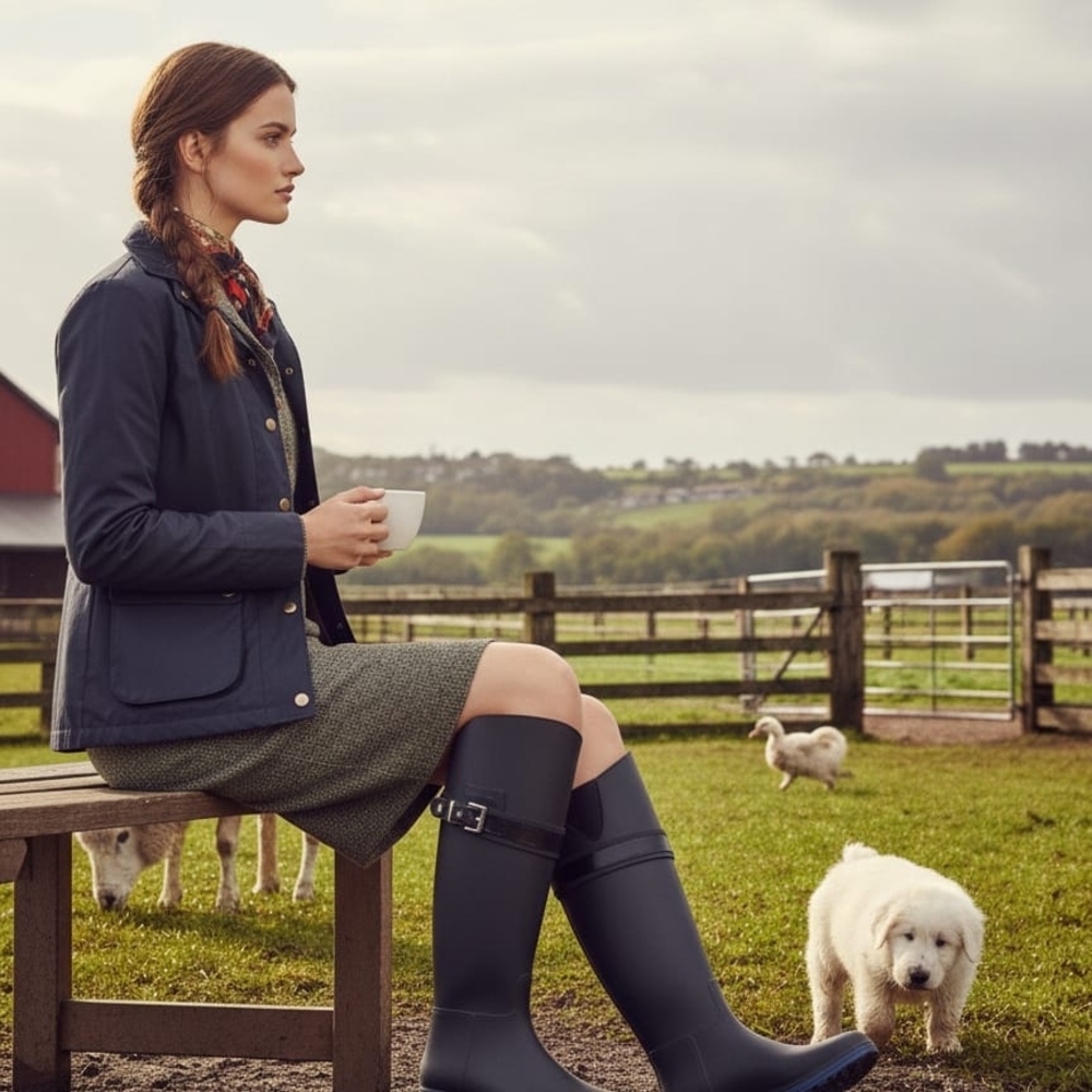 Spritz Black and Burgundy Boots